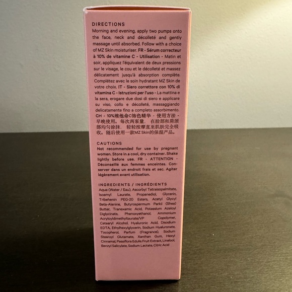 MZ Skin Brighten & Perfect 10% Vitamin C Corrective Serum 30 ml 1 fl oz NIB - Picture 4 of 6